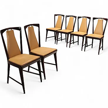 6 Chairs by Osvaldo Borsani, 1950s