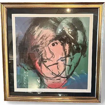 Pop Art framed self portrait 1/500 lithography by Andy Warhol, 2000s