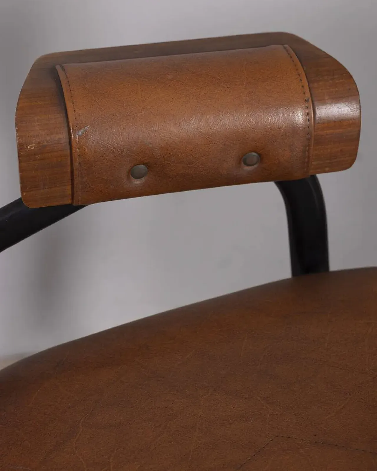 Sedia in pelle di Gastone Rinaldi per Rima, anni '50 11