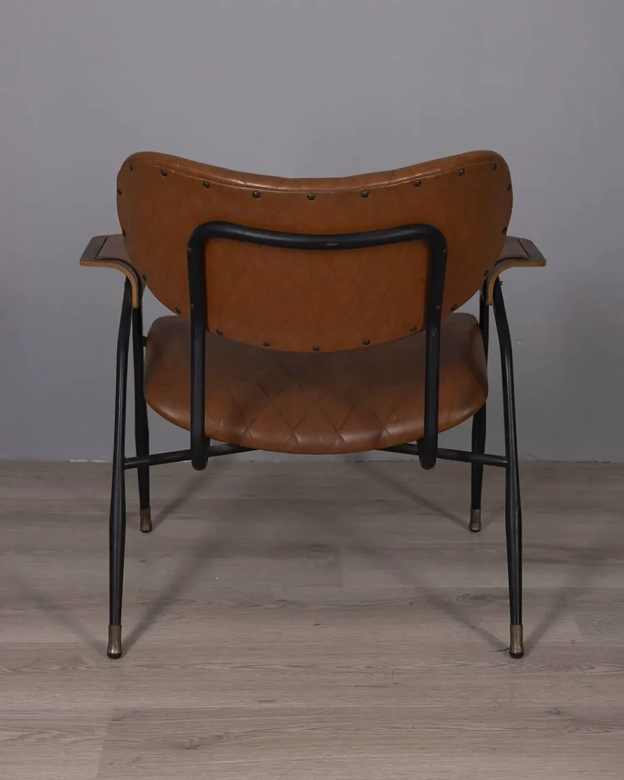 Sedia in pelle di Gastone Rinaldi per Rima, anni '50 12