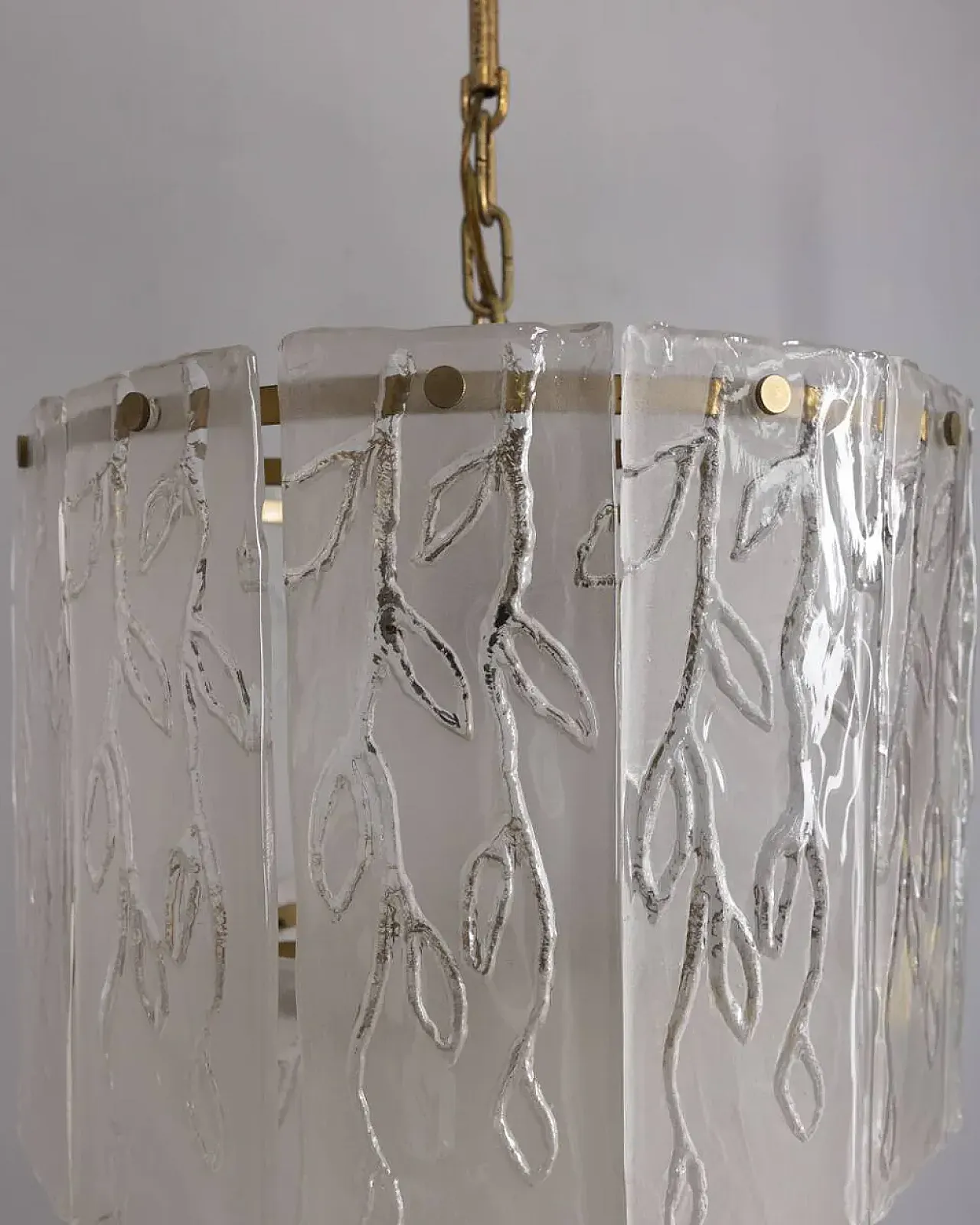 Lampadario in vetro di Murano, anni '60 9