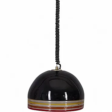 Murano glass pendant lamp  by R. Pamio and R. Toso for Leucos, 1970s