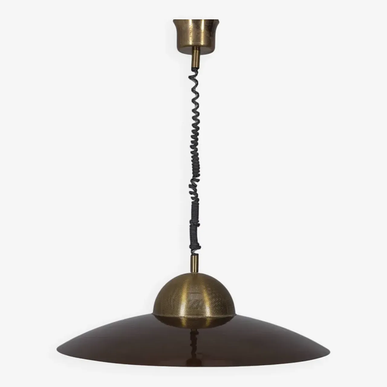 Metal rolling chandelier, 1970s 1