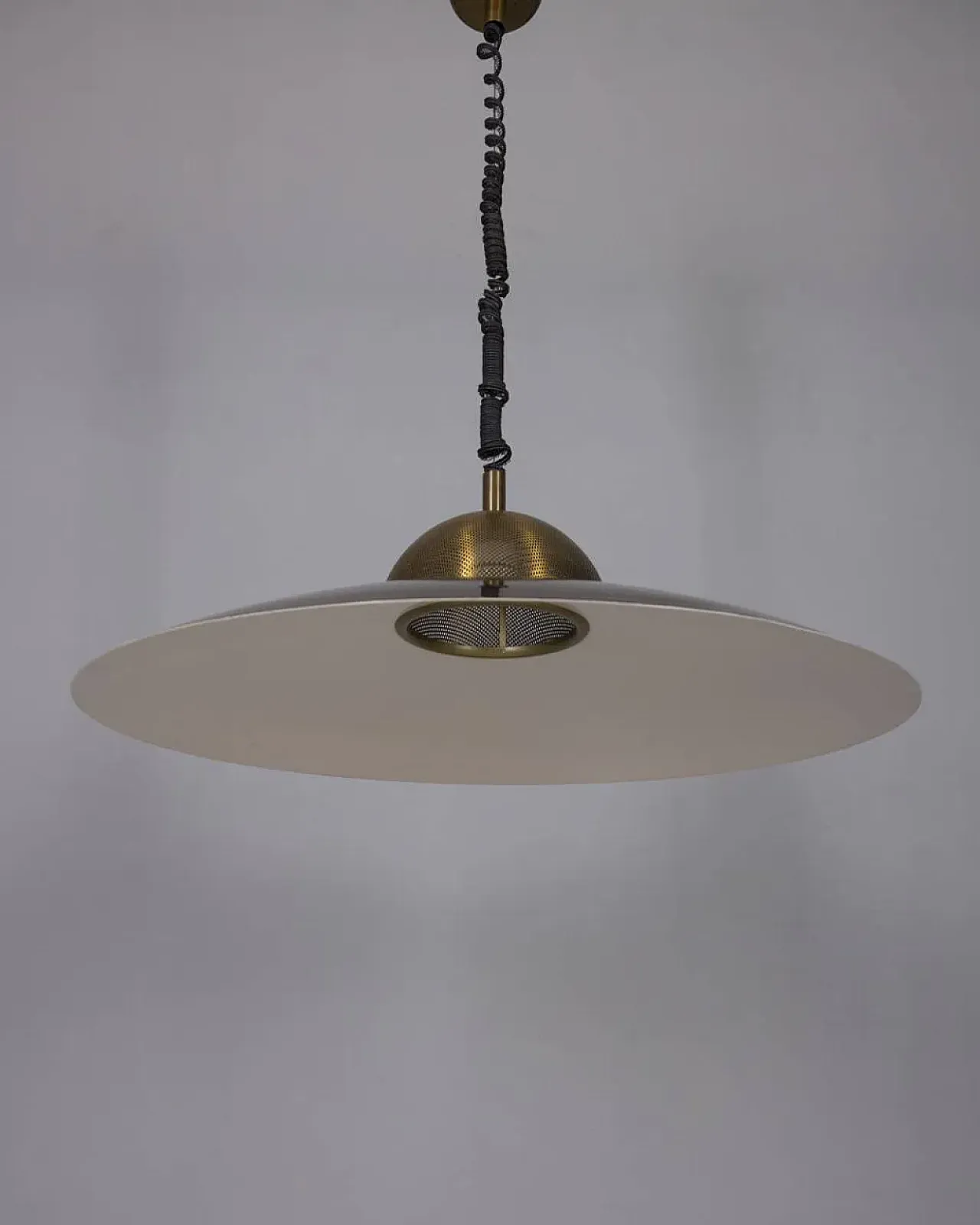 Metal rolling chandelier, 1970s 3