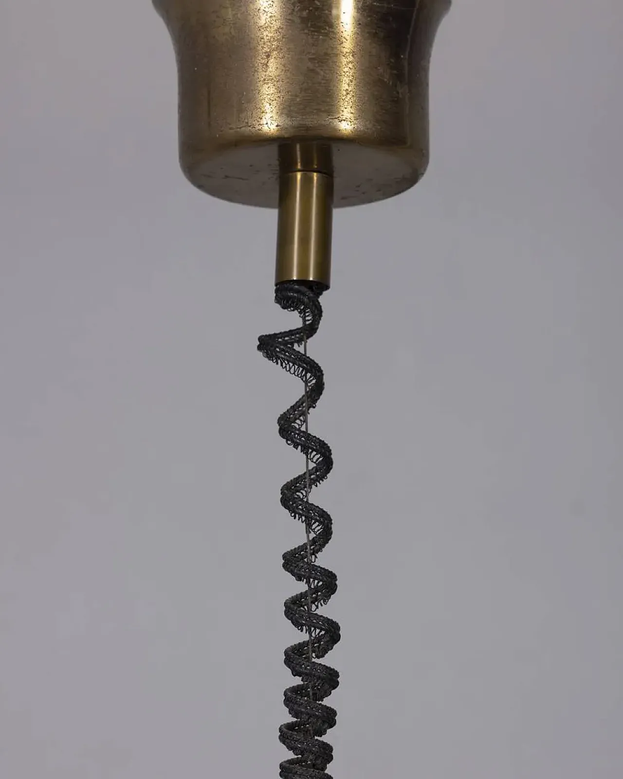 Metal rolling chandelier, 1970s 7
