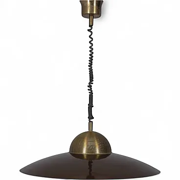 Metal rolling chandelier, 1970s