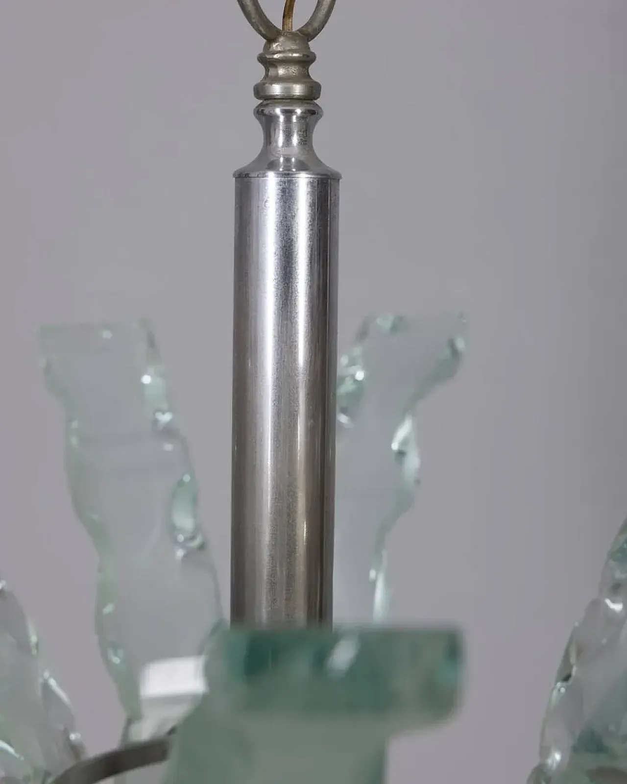 Worked glass chandelier by Zeroquattro, 1970s 8