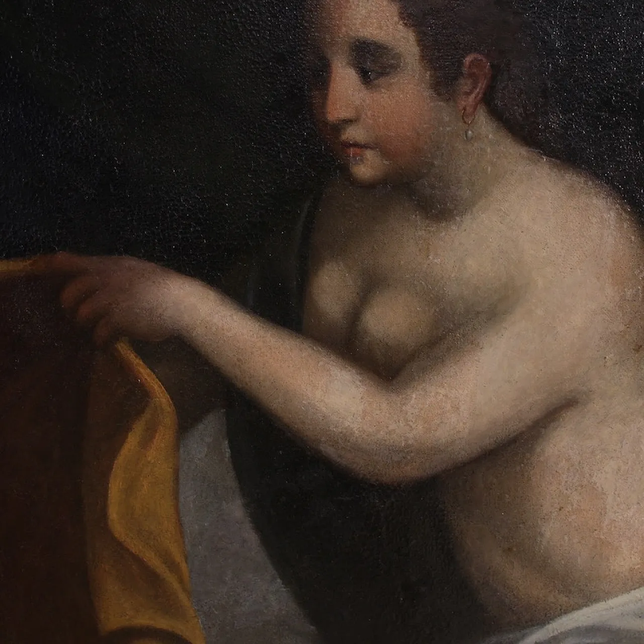 Dipinto italiano Giuseppe e la moglie di Putifarre, '600 11