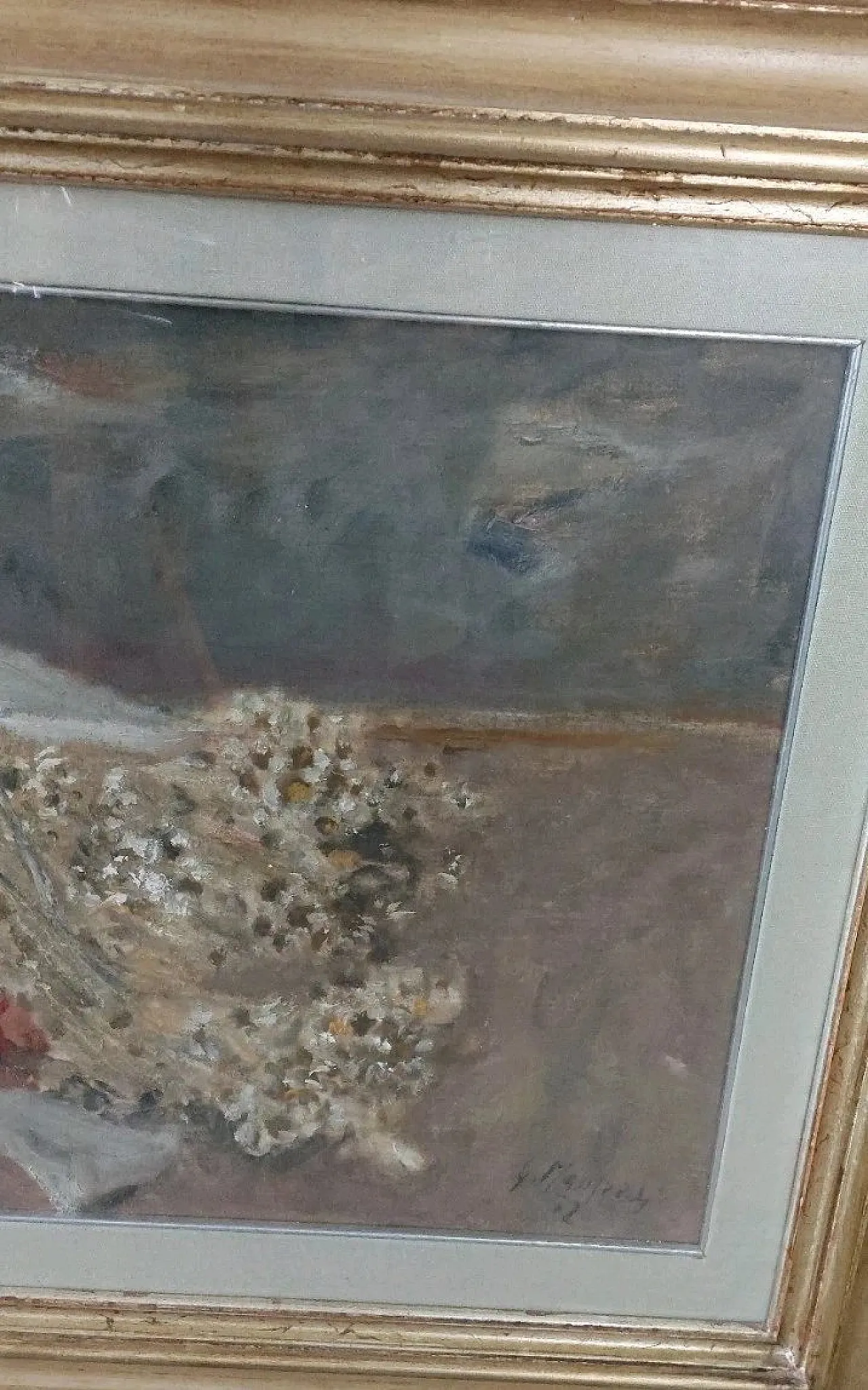 Giuseppe Manfredi, still life with flowers, oil on panel, 1970s 3