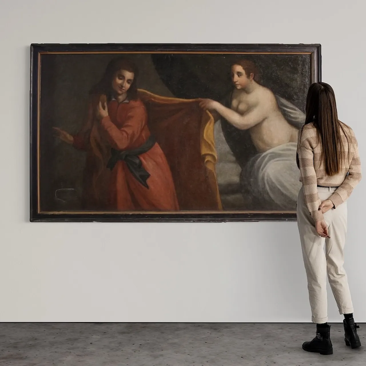Dipinto italiano Giuseppe e la moglie di Putifarre, '600 20