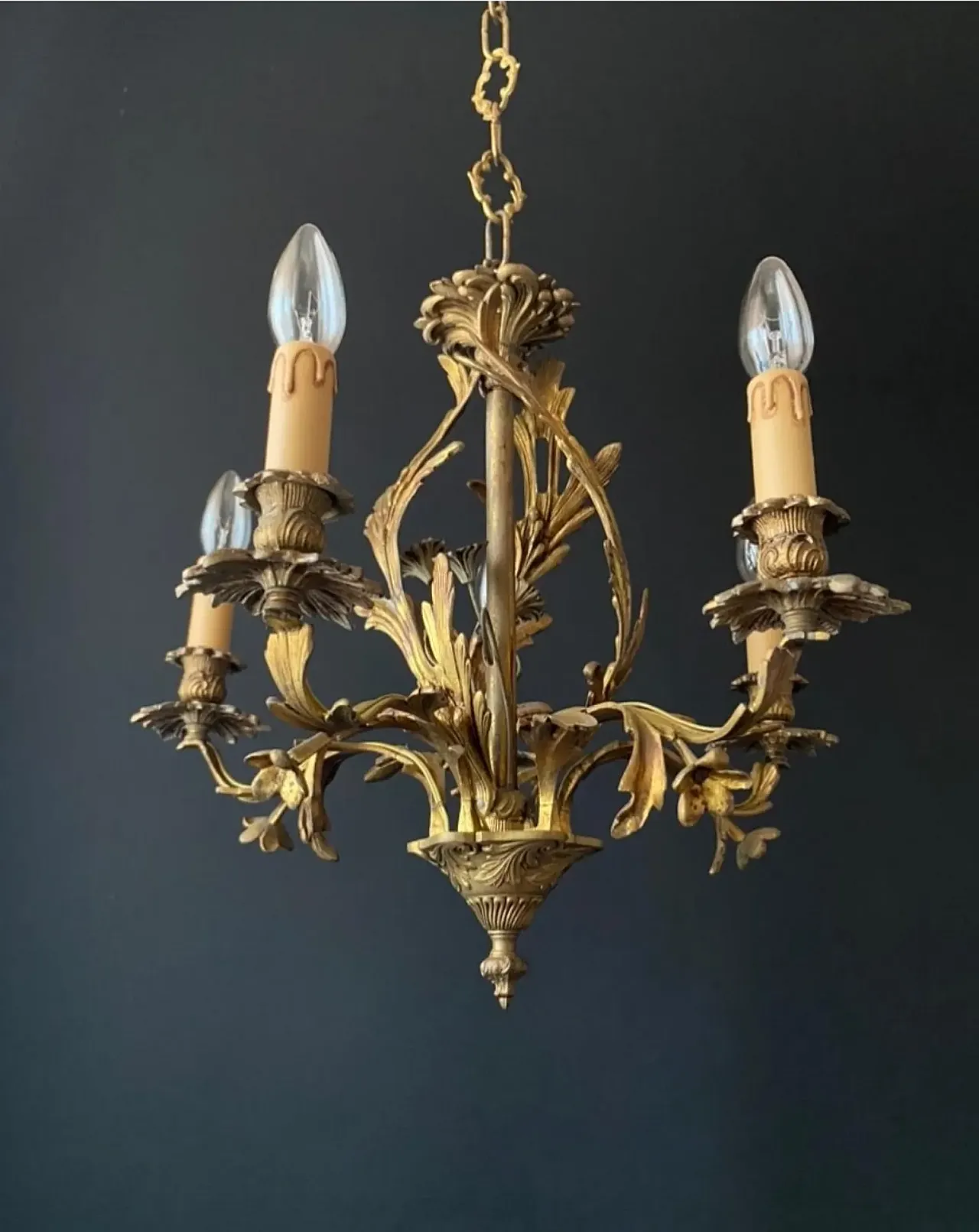 Chandelier in bronze, 1960s 1