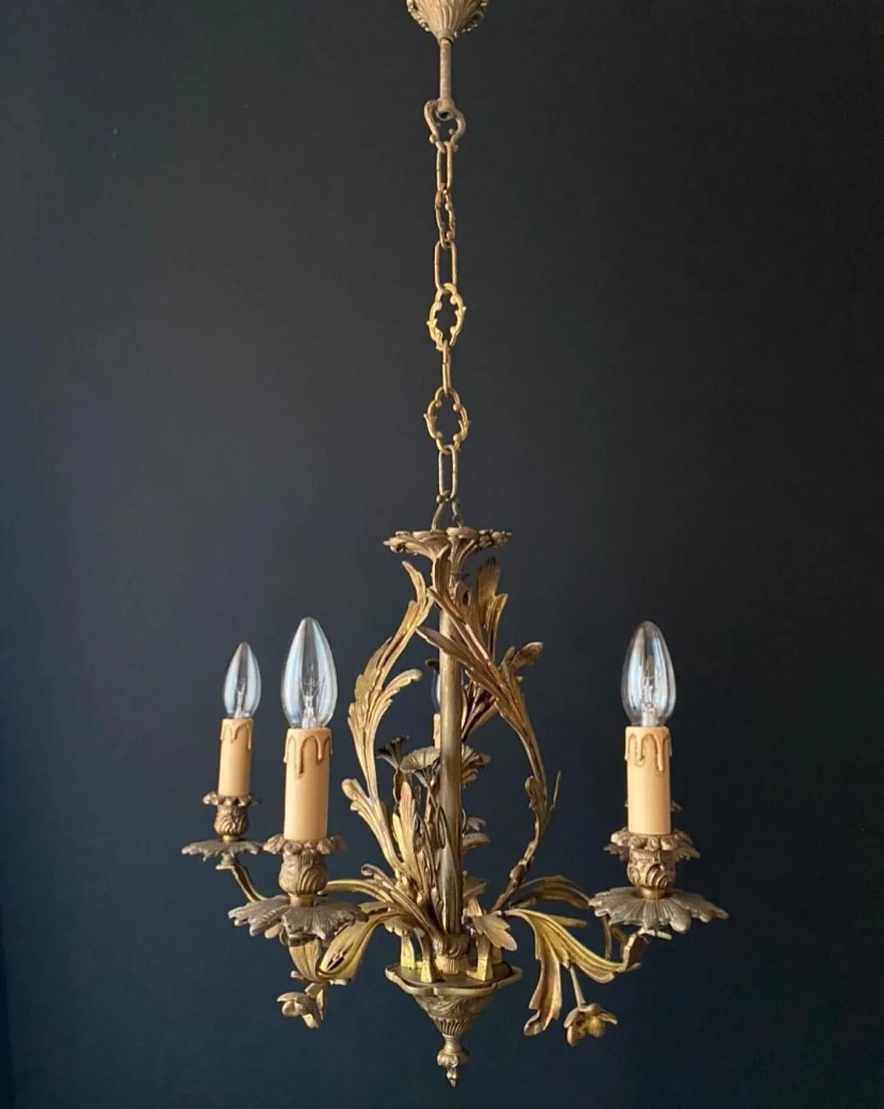Chandelier in bronze, 1960s 3