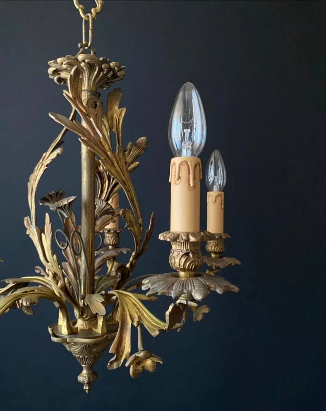 Chandelier in bronze, 1960s 4