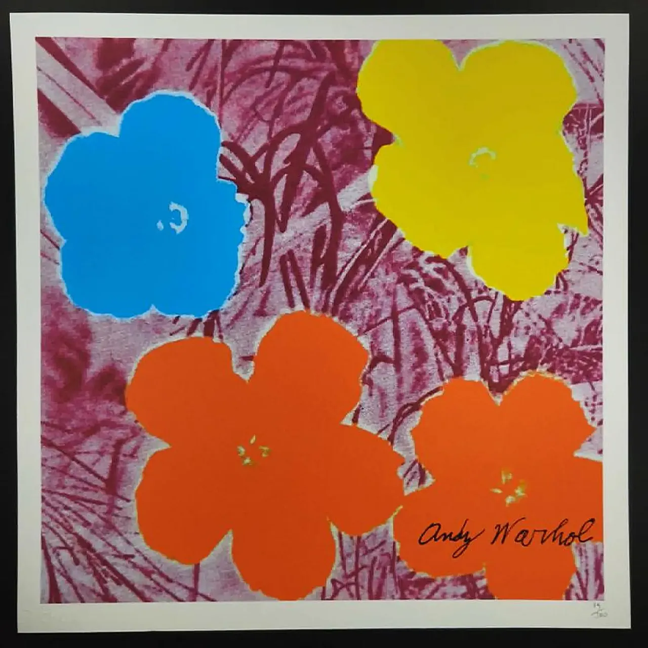 Andy Warhol, Flowers, limited edition lithograph by CMOA, 1980s 1