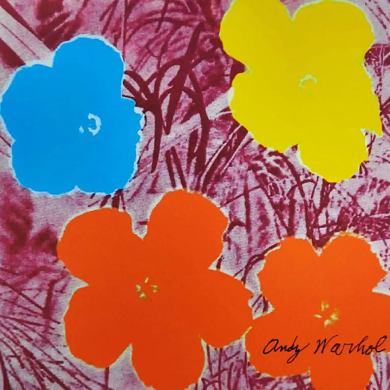 Andy Warhol, Flowers, limited edition lithograph by CMOA, 1980s 2