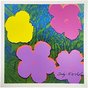 Andy Warhol, Flowers, limited edition lithograph by CMOA, 1980s