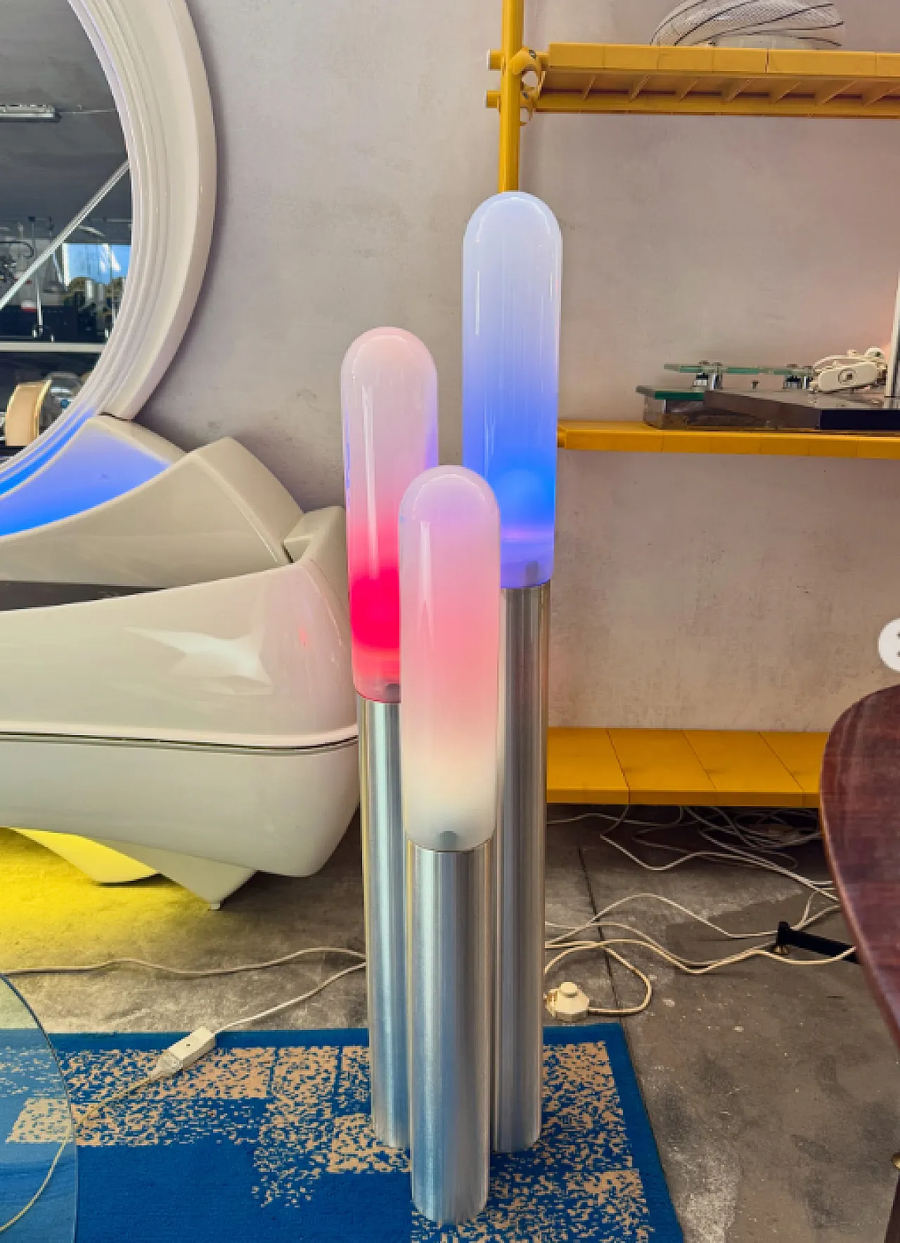 Murano glass floor lamp by Carlo Nason for Mazzega, 1970s 1