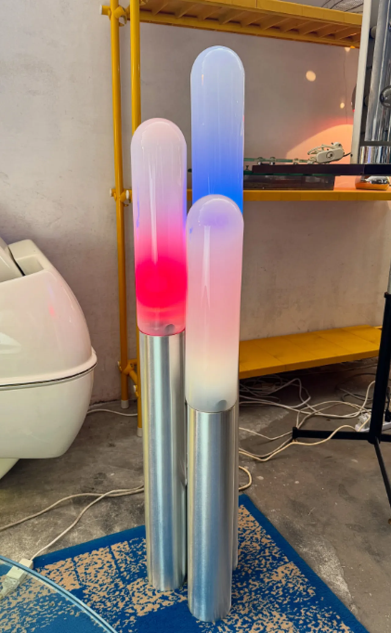 Murano glass floor lamp by Carlo Nason for Mazzega, 1970s 2
