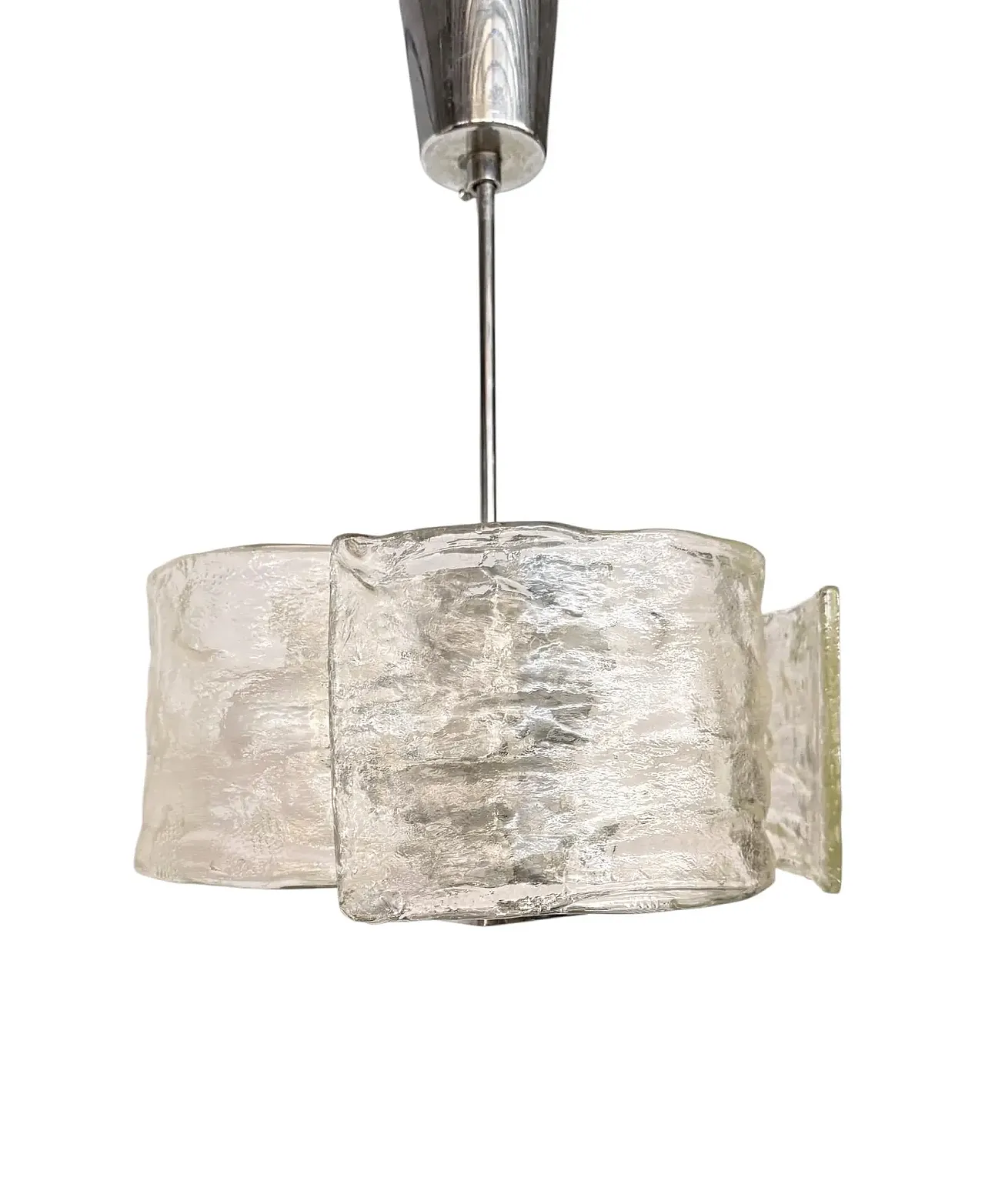 Mazzega 4-light Murano glass chandelier, 1970s 3