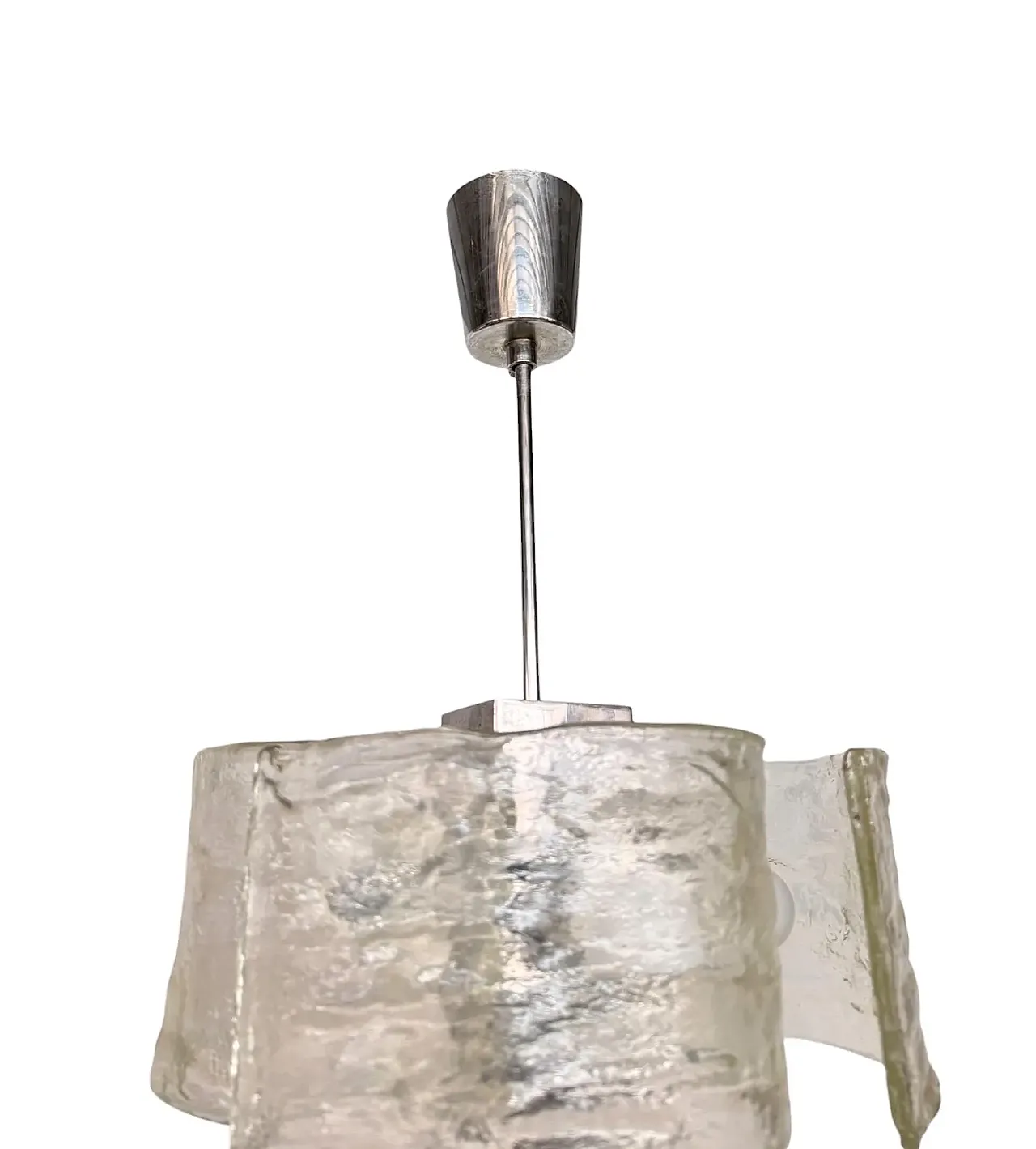 Mazzega 4-light Murano glass chandelier, 1970s 4