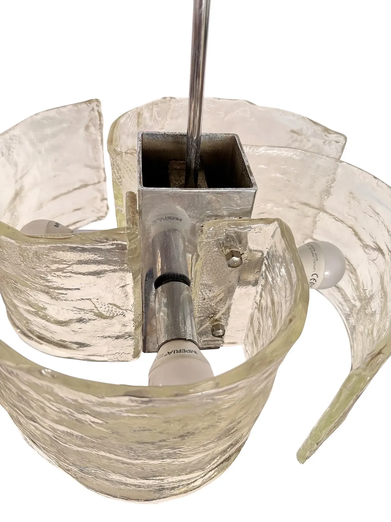Mazzega 4-light Murano glass chandelier, 1970s 7
