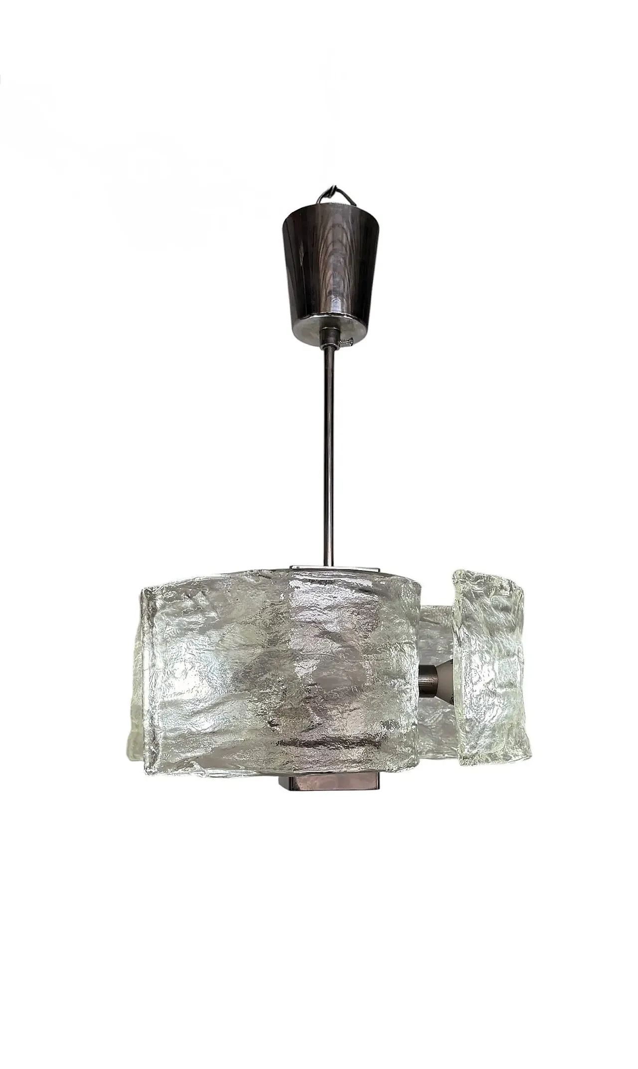 Mazzega 4-light Murano glass chandelier, 1970s 8