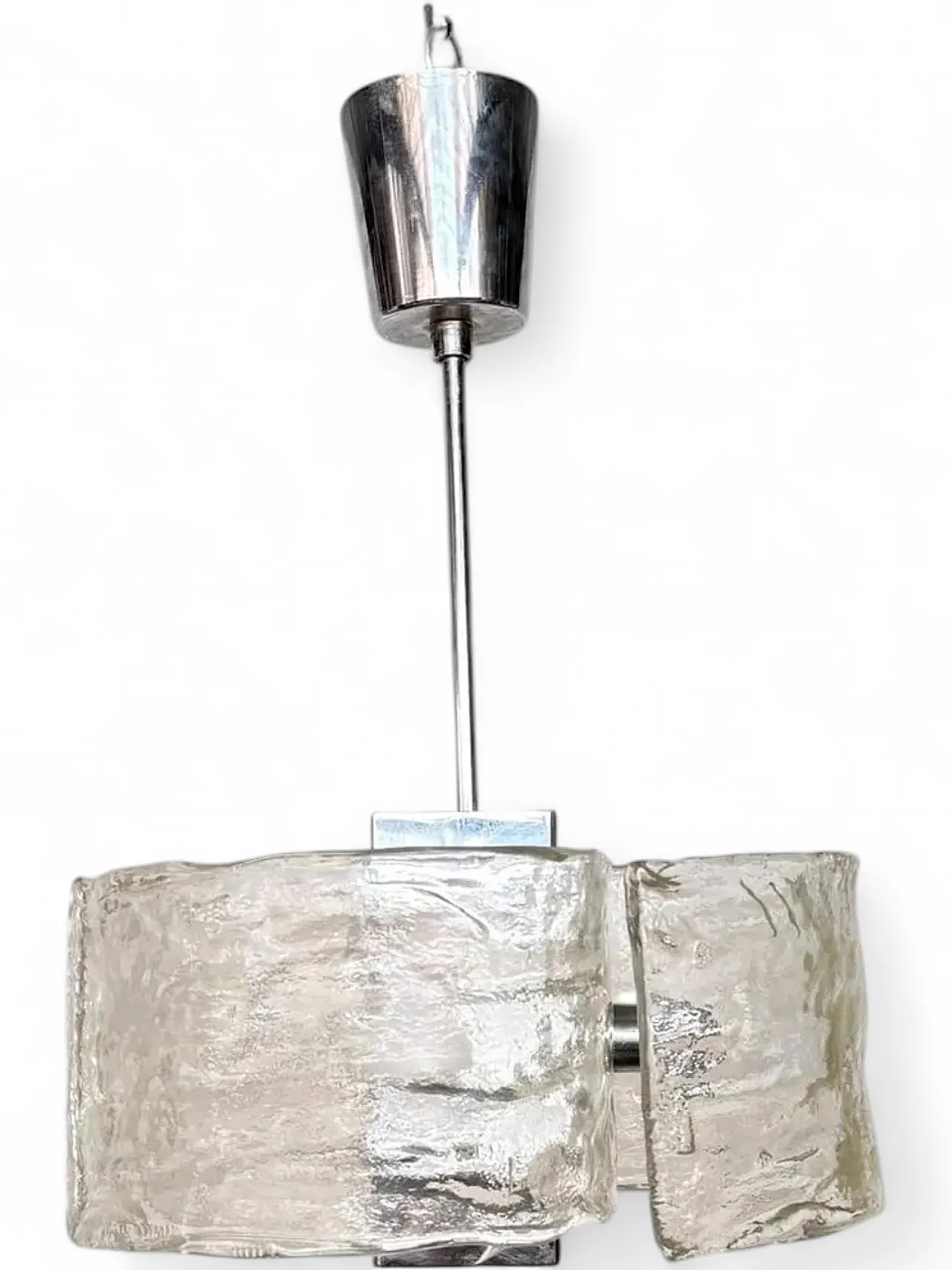 Mazzega 4-light Murano glass chandelier, 1970s 9