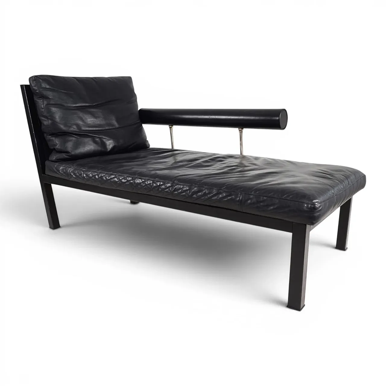 Leather chaise lounge by Antonio Citterio for B&B Italia Baisity, 1980 2