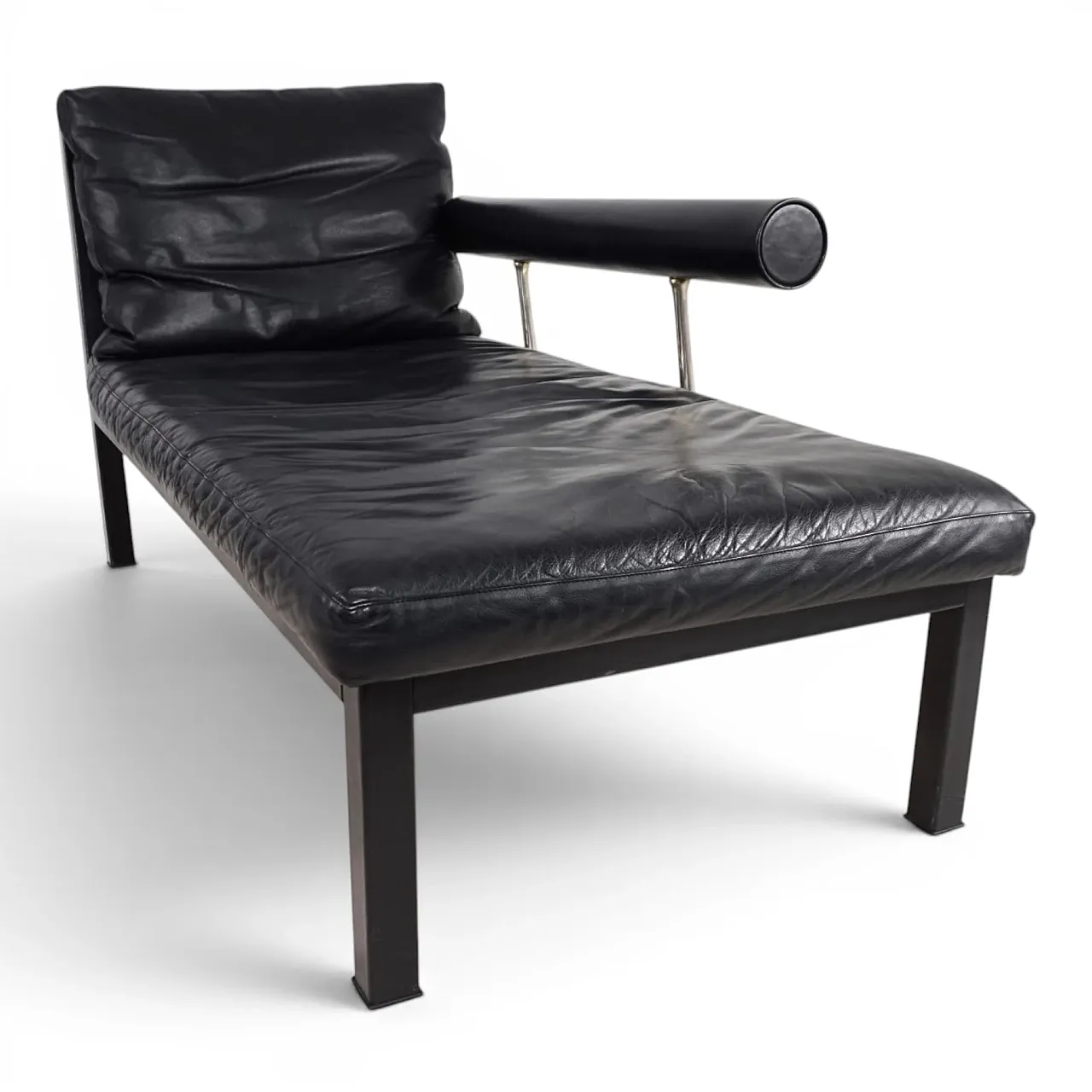 Leather chaise lounge by Antonio Citterio for B&B Italia Baisity, 1980 4