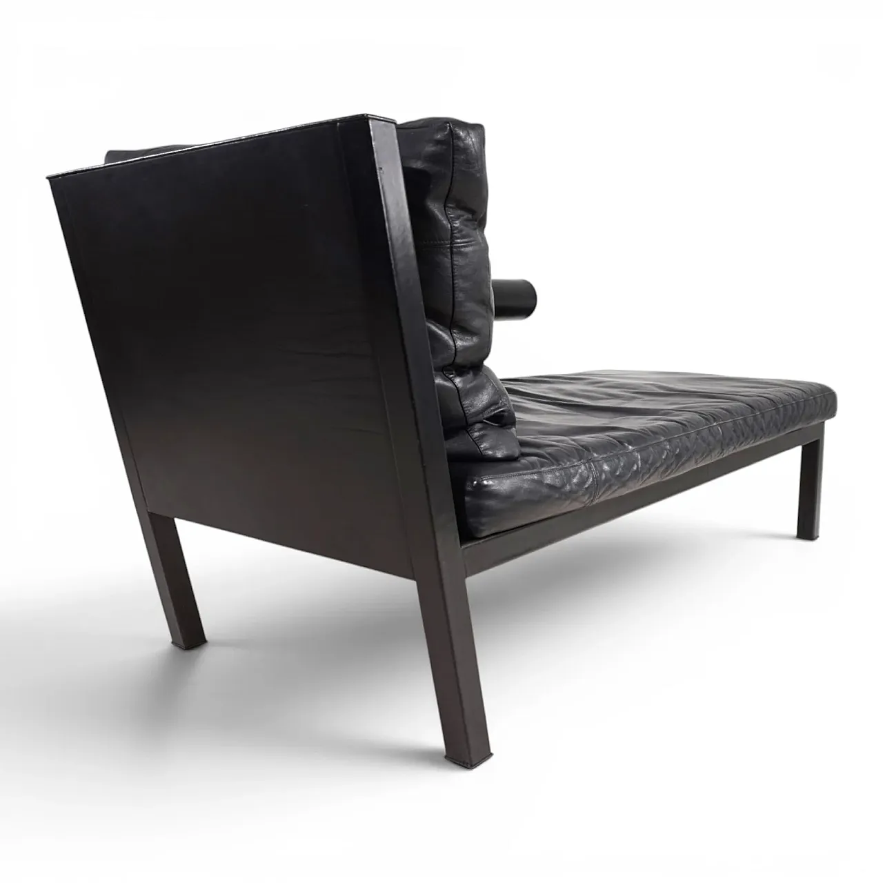 Leather chaise lounge by Antonio Citterio for B&B Italia Baisity, 1980 6