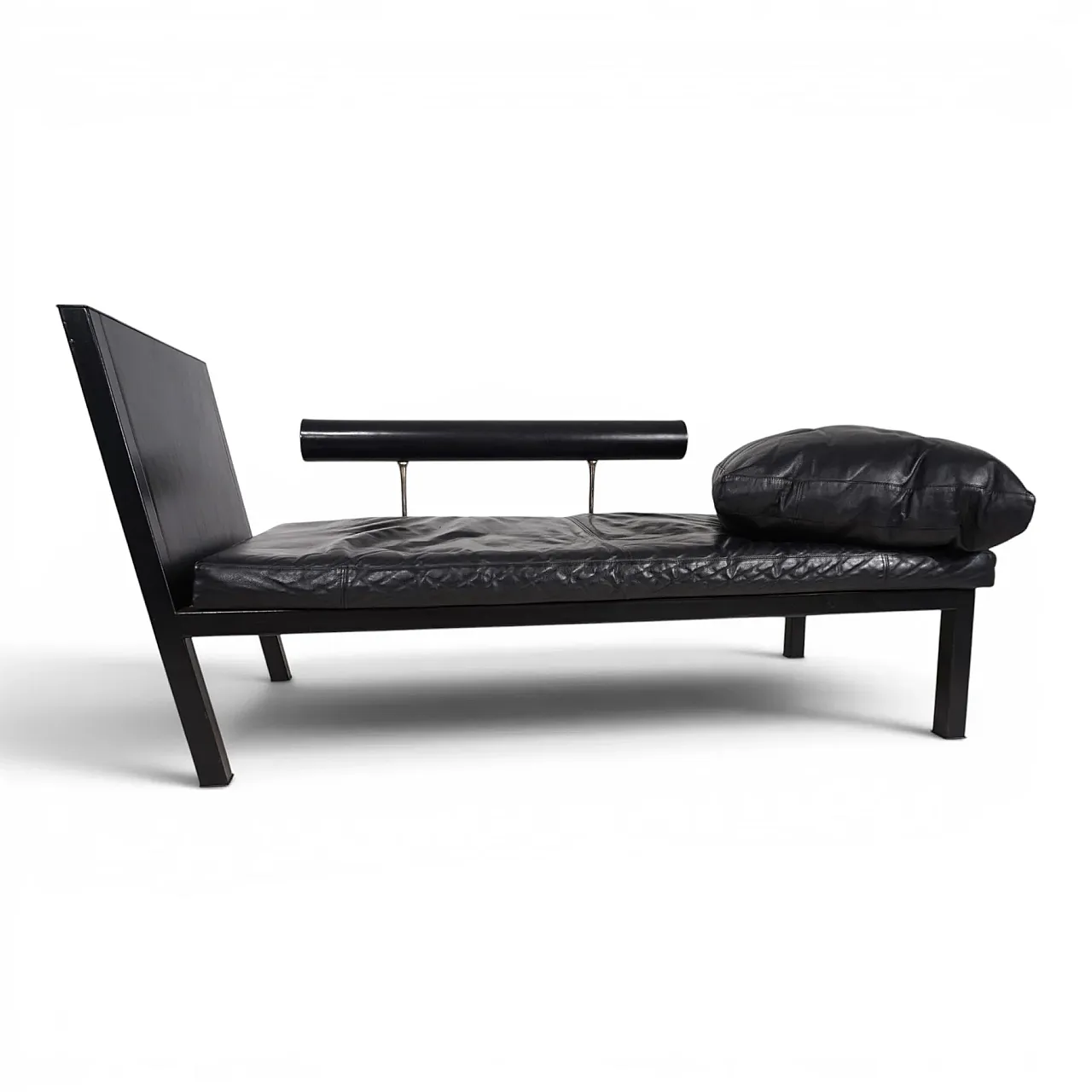 Leather chaise lounge by Antonio Citterio for B&B Italia Baisity, 1980 8