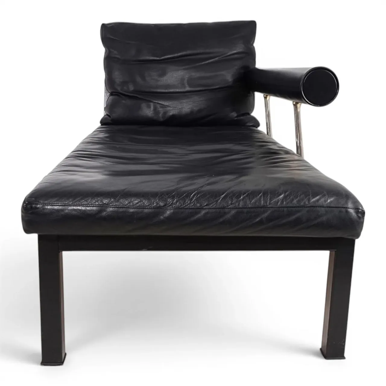 Leather chaise lounge by Antonio Citterio for B&B Italia Baisity, 1980 17
