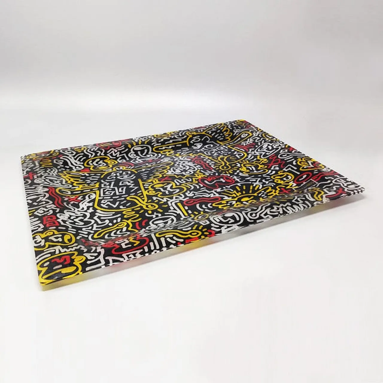 Pop Art Keith Haring serving tray by Café des Arts, 1990s 1
