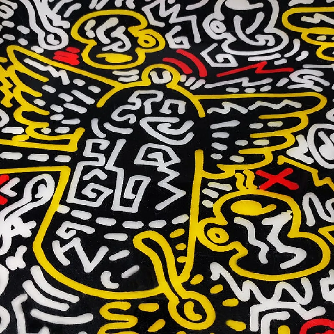 Pop Art Keith Haring serving tray by Café des Arts, 1990s 7