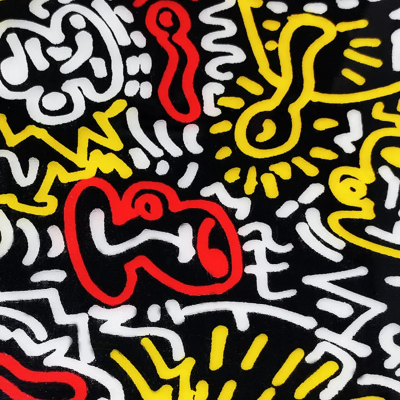 Pop Art Keith Haring serving tray by Café des Arts, 1990s 8