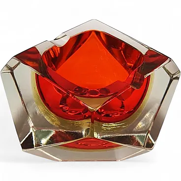 Ashtray in Murano glass by Flavio Poli for Seguso, 1960s