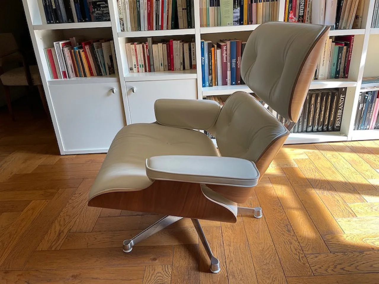 Lounge chair and pouf by Charles & Ray Eames for Vitra, 2000s 5