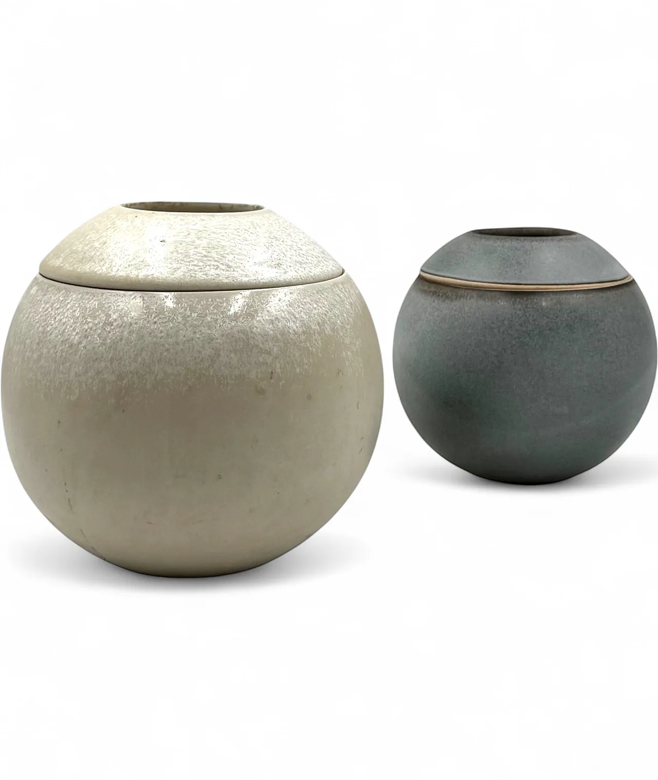 Pair of Mid-century Modern stoneware vases by Franco Bucci, 1960 19