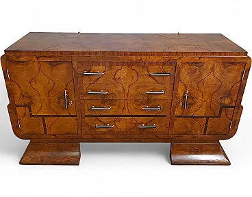 Art deco sideboard in walnut and rosewood, 1930