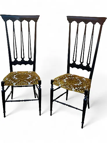 Pair of Chiavarine chairs, 50s