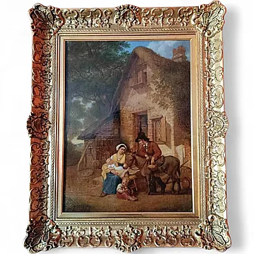 Rural Family Idyll John White Abbott, Oil on Canvas, 19th Century