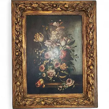 Floral Still Life - Flemish School, Oil on Canvas, 17th Century