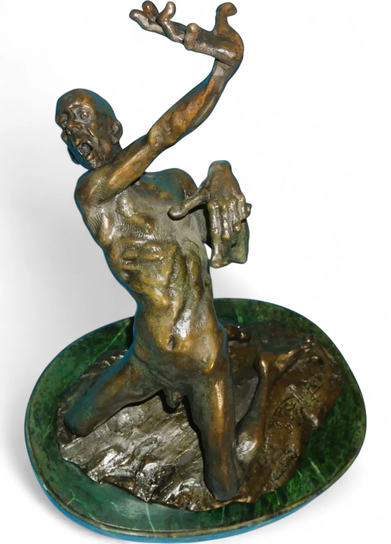 Patinated bronze sculpture signed B.C. Zheng 15