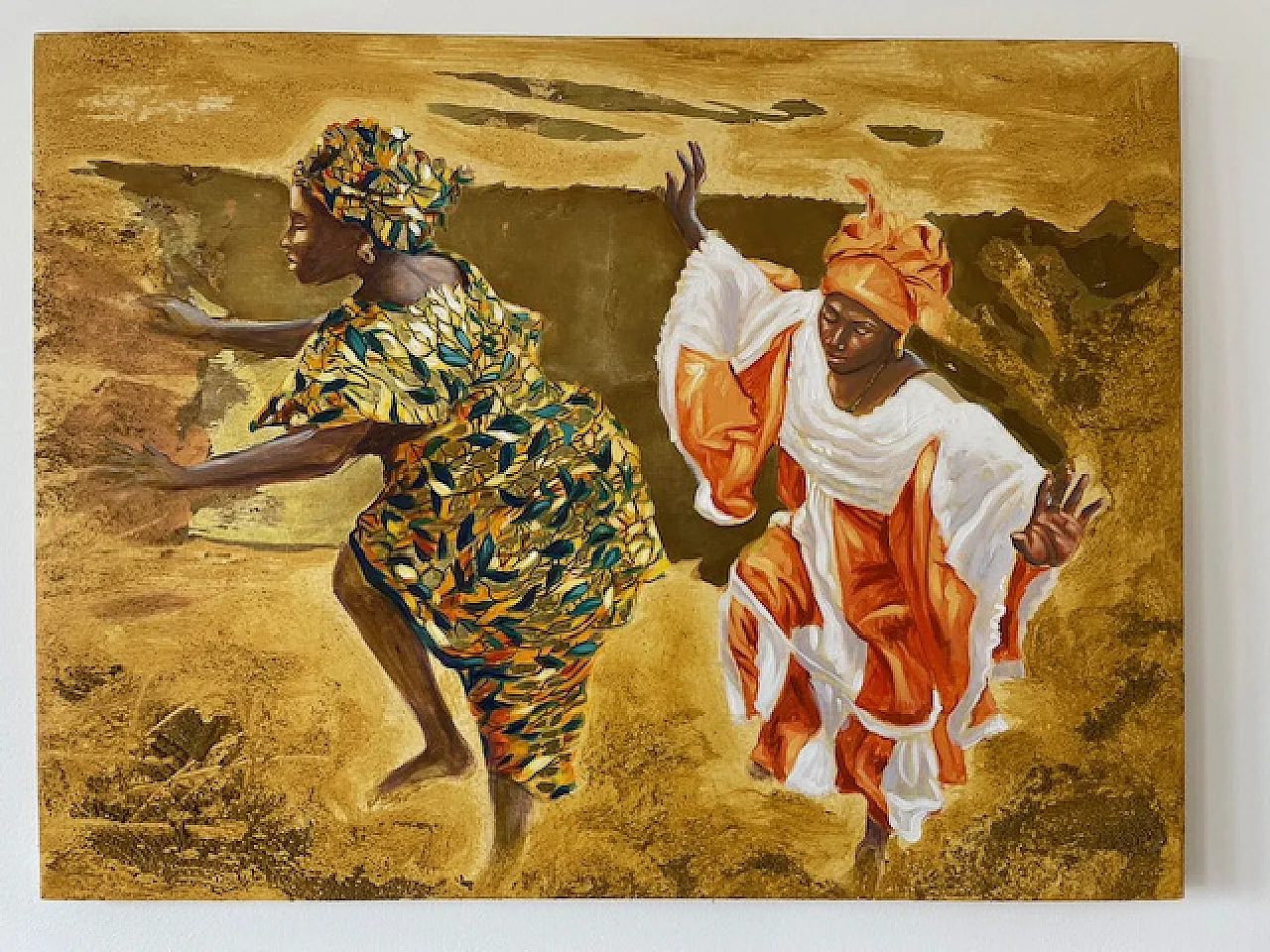 Dipinto di Ali Hassoun "Danzatrici" 1999 1