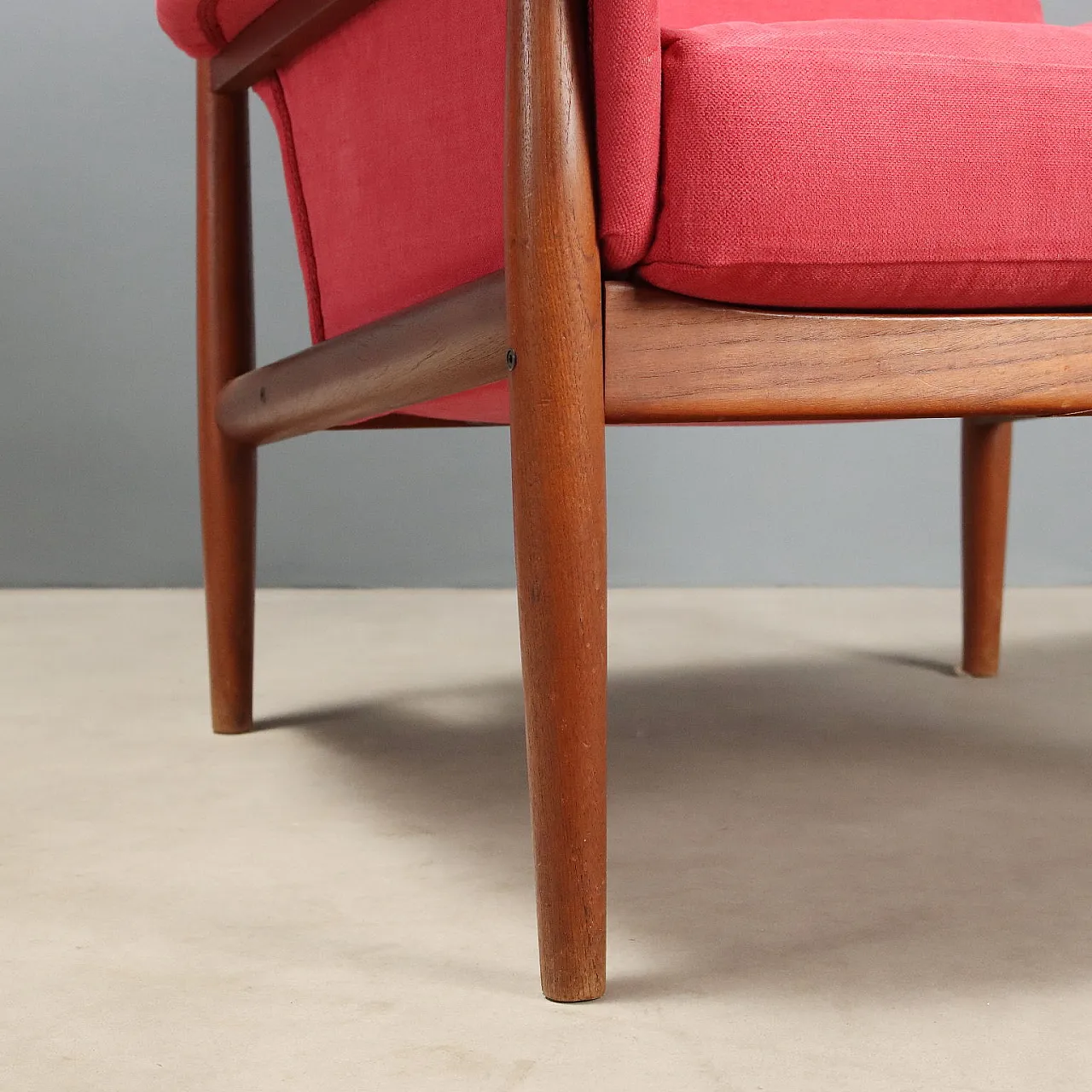 Pair of 118 armchairs by Grete Jalk for France & Son, 1960s 7