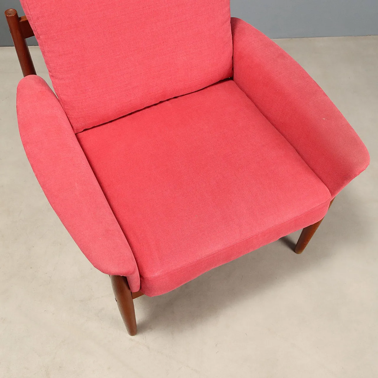 Pair of 118 armchairs by Grete Jalk for France & Son, 1960s 8