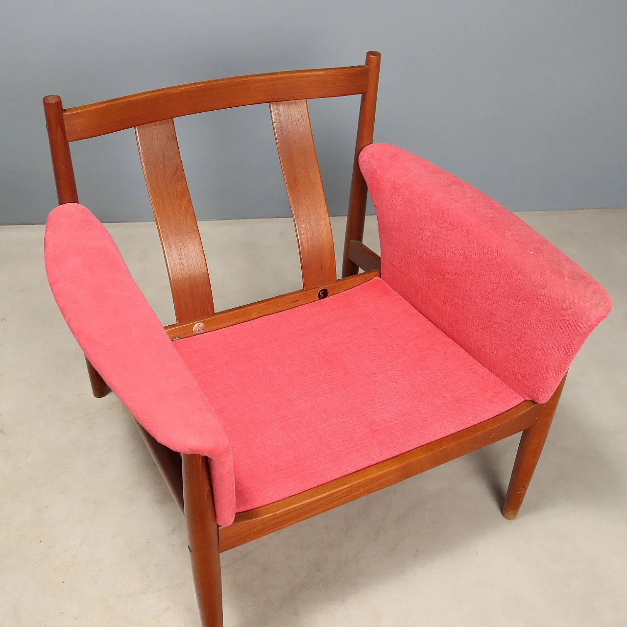 Pair of 118 armchairs by Grete Jalk for France & Son, 1960s 9