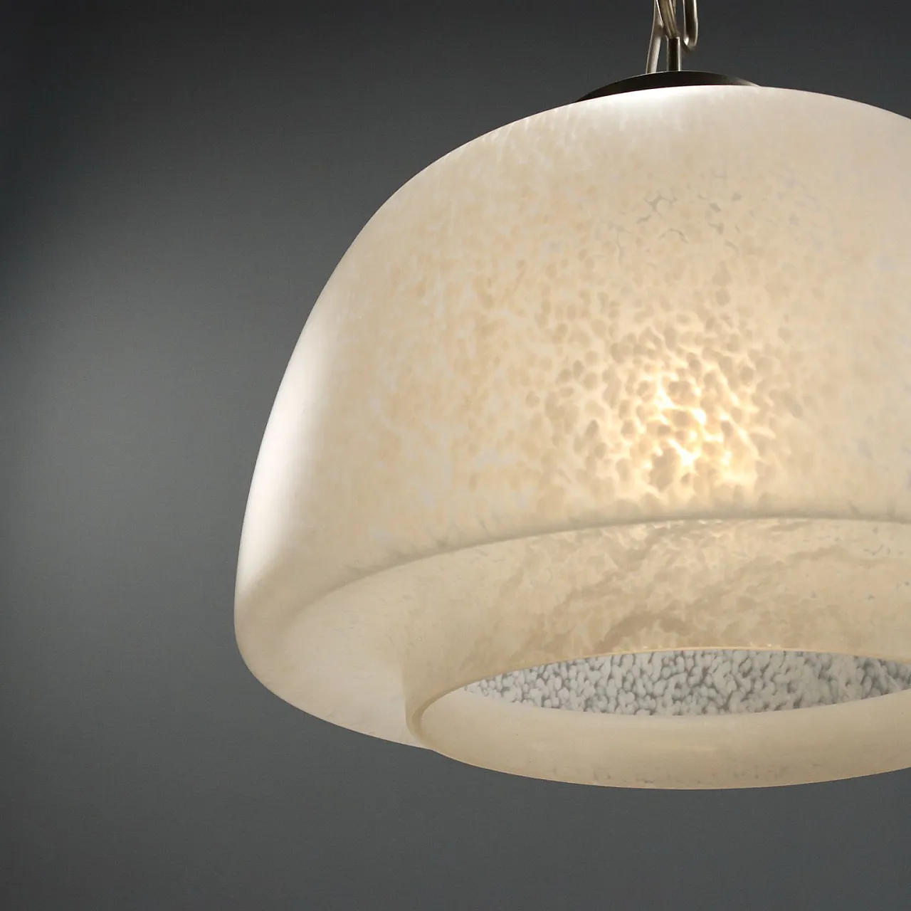 Lampada in vetro lavorato, anni '70 4