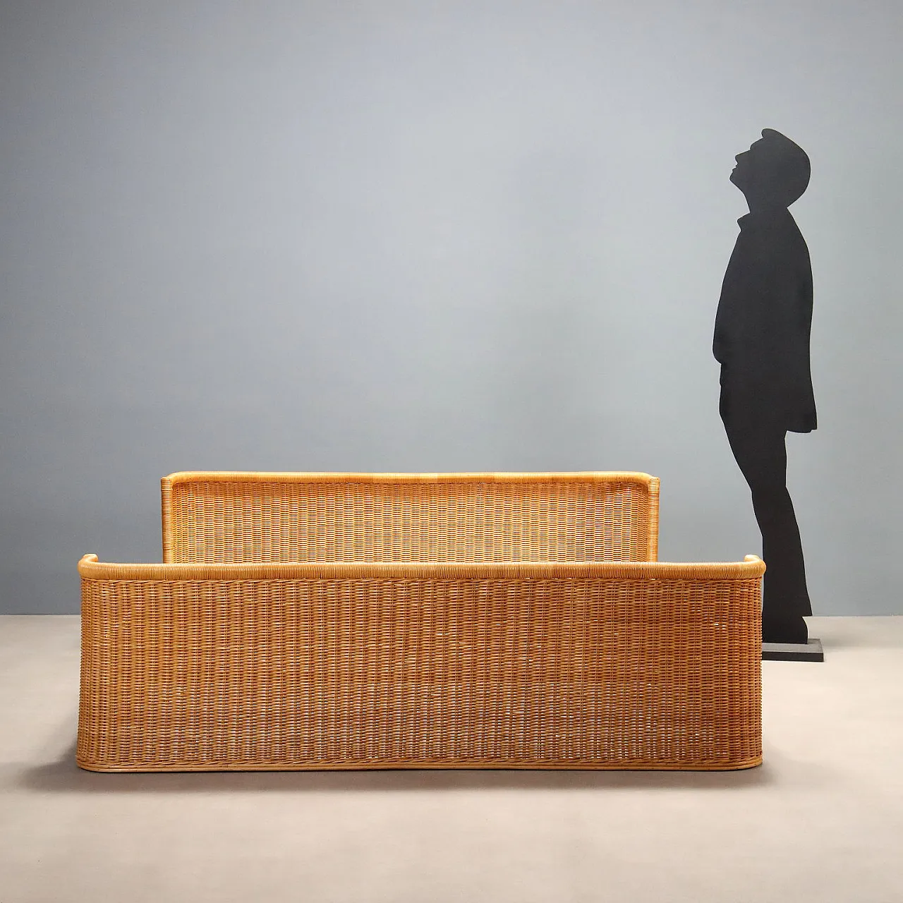 Wicker bed, 1980s 2