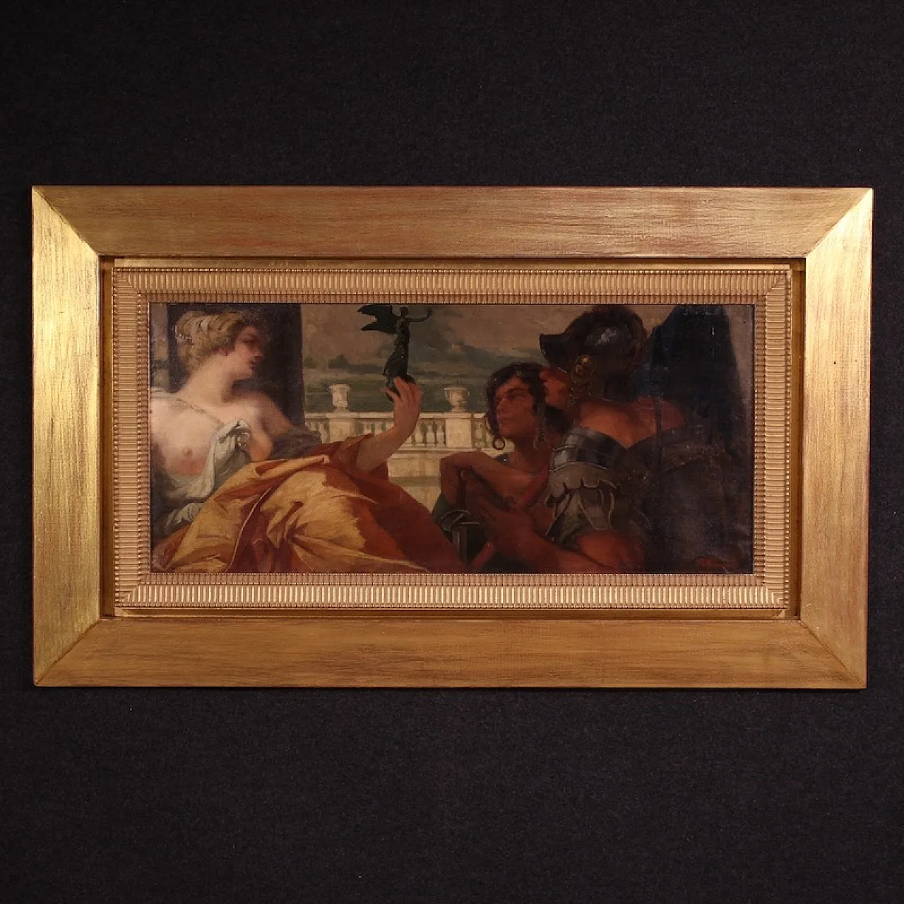 Quadro firmato Pompeo Massani, allegoria della Vittoria, '900 1